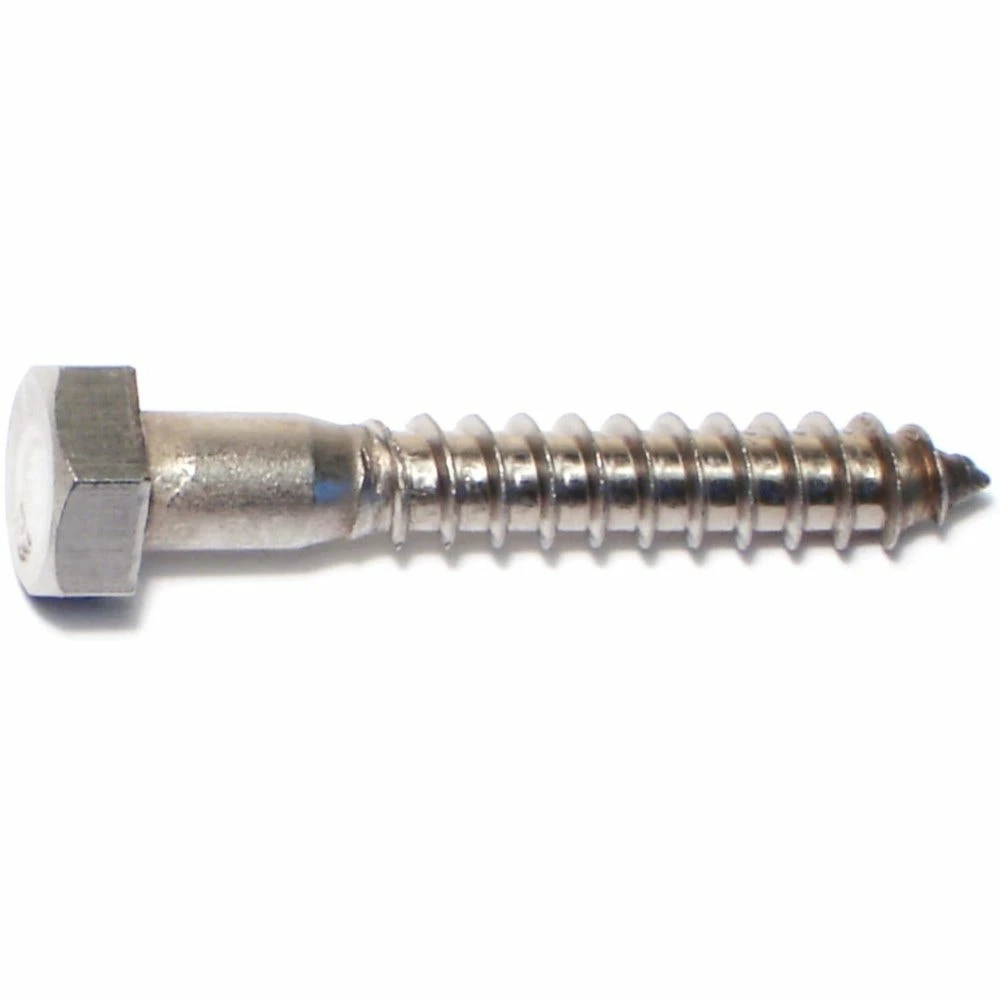 Midwest Fastener 5/16" x 2" 18-8 Stainless Hex Head Lag Screws - 83484 - Bolts 3 Midwest Fastener 5/16" x 2" 18-8 Stainless Hex Head Lag Screws - 83484 - Bolts