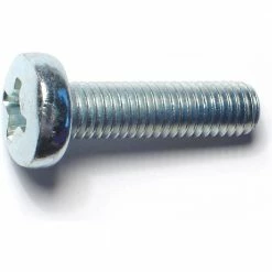 Midwest Fastener 8mm-1.25 x 30mm Zinc Plated Class 4.8 Coarse Thread Phillips Pan Head Machine Screws - 88443 - Bolts