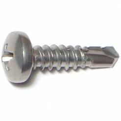 Midwest Fastener #10-16 x 3/4" 410 Stainless Phillips Pan Head Self-Drilling Screws - 11830 - Bolts
