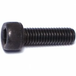Midwest Fastener 6mm-1.0 x 20mm Black Oxide Class 12.9 Coarse Thread Knurled Head Hex Socket Cap Screws - 81672 - Bolts
