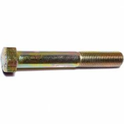 Midwest Fastener 7/16"-20 x 3" Yellow Zinc Plated Grade 8 Fine Thread Hex Cap Screws - 81996 - Bolts