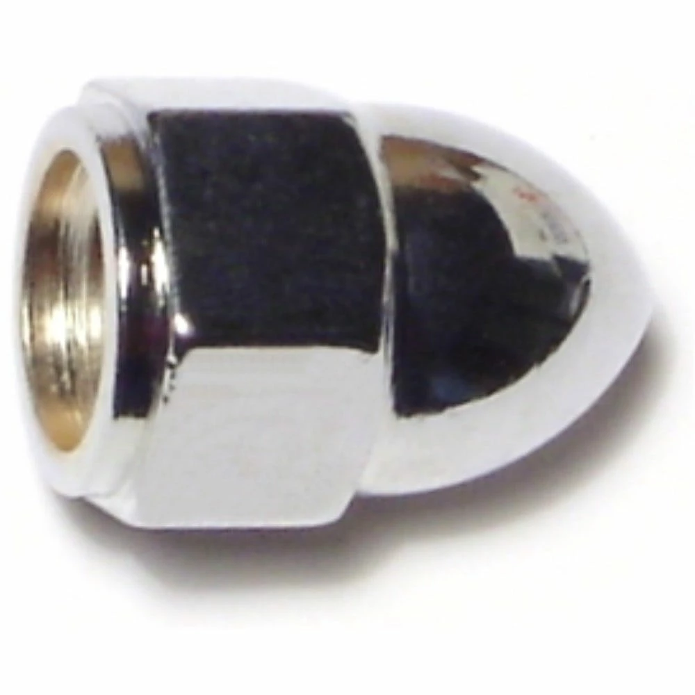 Midwest Fastener 3/8"-24 Chrome Plated Grade 2 / A307 Fine Thread Acorn Cap Nuts - 87222 - Bolts 4 Midwest Fastener 3/8"-24 Chrome Plated Grade 2 / A307 Fine Thread Acorn Cap Nuts - 87222 - Bolts - Image 2