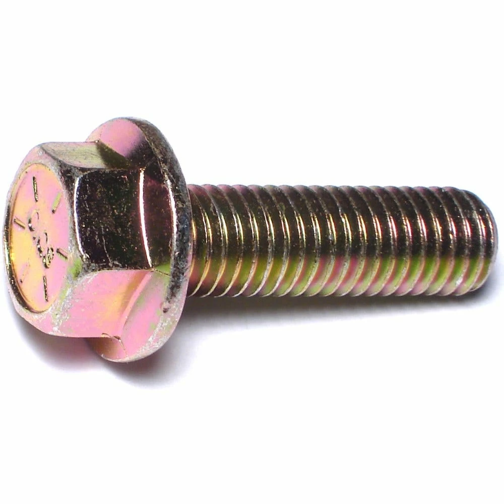Midwest Fastener 1/2"-13 x 1-3/4" Yellow Zinc Plated Grade 8 Coarse Thread Hex Washer Head Flange Bolts - 87665 3 Midwest Fastener 1/2"-13 x 1-3/4" Yellow Zinc Plated Grade 8 Coarse Thread Hex Washer Head Flange Bolts - 87665