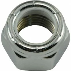 Midwest Fastener 7/16"-20 Chrome Plated Fine Thread Nylon Insert Lock Nuts - 87218 - Bolts