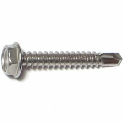 Midwest Fastener #10-16 x 1-1/4" 410 Stainless Hex Washer Head Self-Drilling Screws - 24171 - Bolts