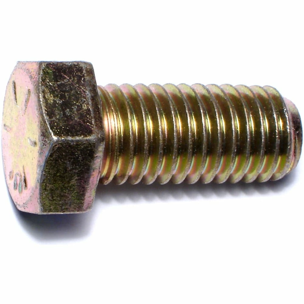 Midwest Fastener 9/16"-12 x 1-1/4" Yellow Zinc Plated Grade 8 Coarse Thread Hex Cap Screws - 83702 - Bolts 4 Midwest Fastener 9/16"-12 x 1-1/4" Yellow Zinc Plated Grade 8 Coarse Thread Hex Cap Screws - 83702 - Bolts - Image 2