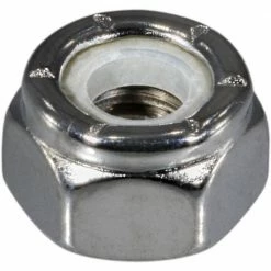 Midwest Fastener #10-32 Chrome Plated Fine Thread Nylon Insert Lock Nuts - 87214 - Bolts