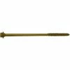Midwest Fastener 1/4" x 6" Tan XL1500 Coated Hex Washer Head Saberdrive Timber Screws - 52552