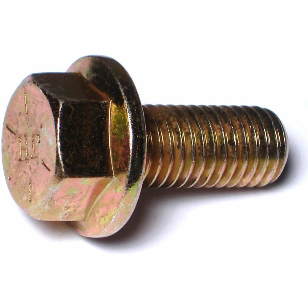 Midwest Fastener 5/8"-11 x 1-1/2" Yellow Zinc Plated Grade 8 Coarse Thread Hex Washer Head Flange Bolts - 87671 4 Midwest Fastener 5/8"-11 x 1-1/2" Yellow Zinc Plated Grade 8 Coarse Thread Hex Washer Head Flange Bolts - 87671 - Image 2