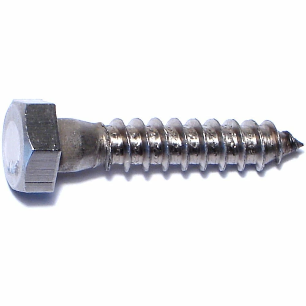 Midwest Fastener 5/16" x 1-1/2" 18-8 Stainless Hex Head Lag Screws - 83483 - Bolts 4 Midwest Fastener 5/16" x 1-1/2" 18-8 Stainless Hex Head Lag Screws - 83483 - Bolts - Image 2