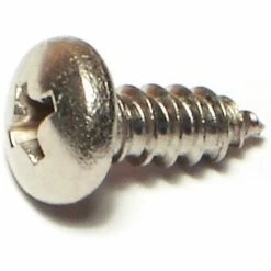 Midwest Fastener #10 x 1/2" 18-8 Stainless Phillips Pan Head Sheet Metal Screws - 82263 - Bolts