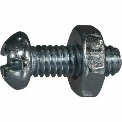 Midwest Fastener #10-24 x 1/2" Zinc Plated Coarse Thread Combo Round Head Machine Screws - 11955 - Bolts