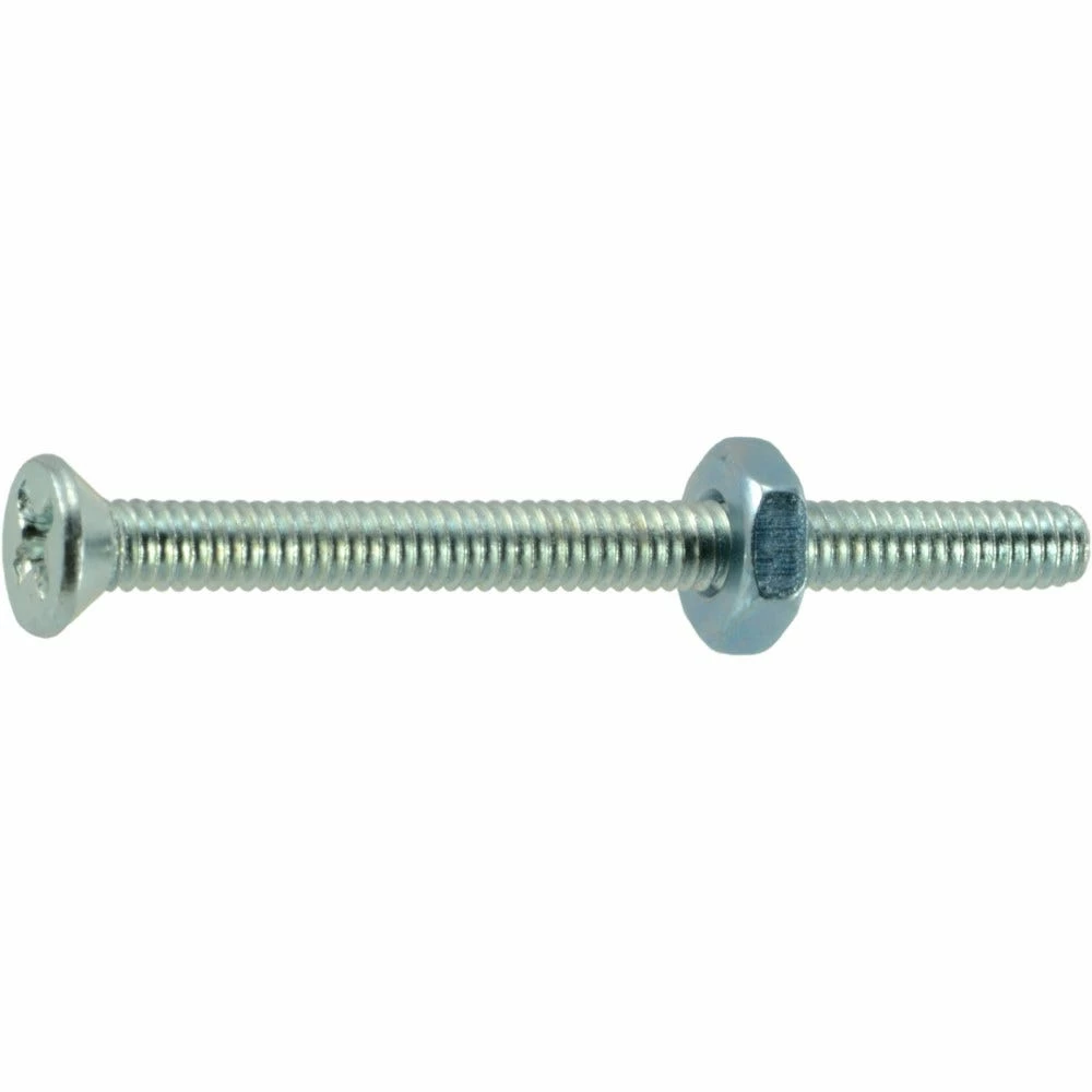 Midwest Fastener #8-32 x 2" Phillips Flat Head Machine Screws w/ Nuts - 24016 - Bolts 4 Midwest Fastener #8-32 x 2" Phillips Flat Head Machine Screws w/ Nuts - 24016 - Bolts - Image 2
