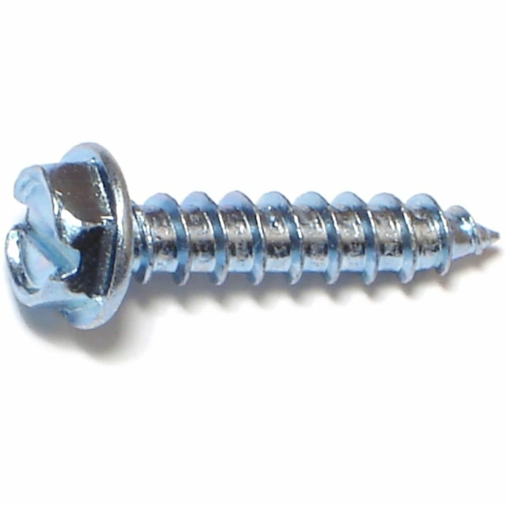 Midwest Fastener #12 x 1" Zinc Plated Slotted Hex Washer Head Sheet Metal Screws - 21238 - Bolts 3 Midwest Fastener #12 x 1" Zinc Plated Slotted Hex Washer Head Sheet Metal Screws - 21238 - Bolts