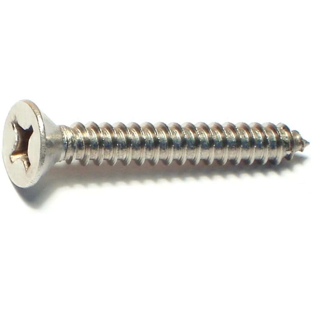 Midwest Fastener #12 x 1-1/2" 18-8 Stainless Phillips Flat Head Sheet Metal Screws - 23723 - Bolts 4 Midwest Fastener #12 x 1-1/2" 18-8 Stainless Phillips Flat Head Sheet Metal Screws - 23723 - Bolts - Image 2