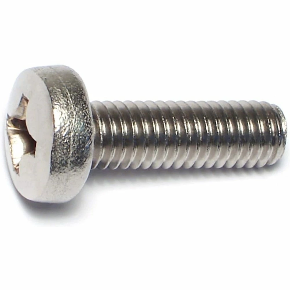 Midwest Fastener 6mm-1.0 x 20mm A2 Stainless Coarse Thread Phillips Pan Head Machine Screws - 87263 - Bolts 4 Midwest Fastener 6mm-1.0 x 20mm A2 Stainless Coarse Thread Phillips Pan Head Machine Screws - 87263 - Bolts - Image 2