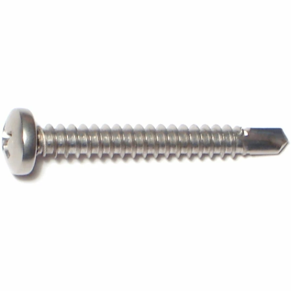 Midwest Fastener #10-16 x 1-1/2" 410 Stainless Phillips Pan Head Self-Drilling Screws - 11833 - Bolts 3 Midwest Fastener #10-16 x 1-1/2" 410 Stainless Phillips Pan Head Self-Drilling Screws - 11833 - Bolts