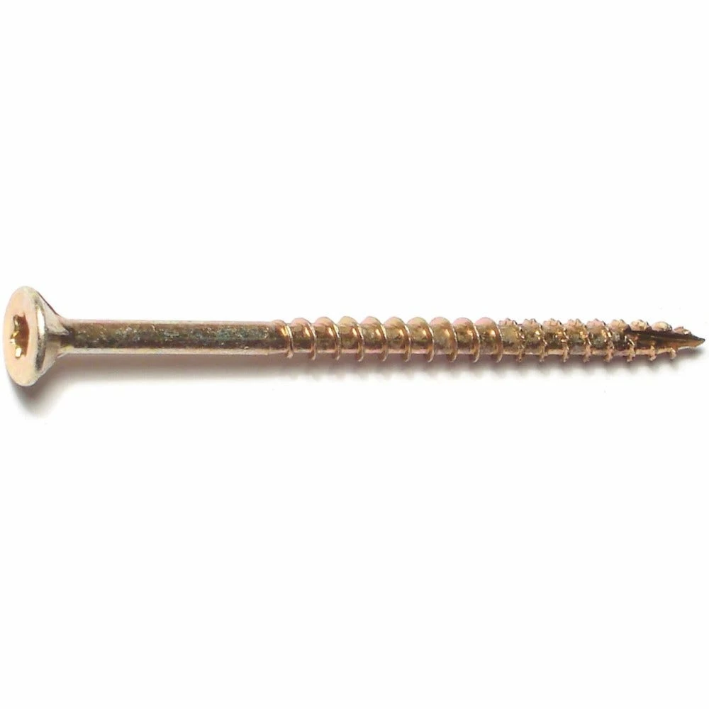 Midwest Fastener #9 x 3" Yellow Zinc Star Drive Bugle Head Saberdrive Wood Screws - 24108 - Bolts 4 Midwest Fastener #9 x 3" Yellow Zinc Star Drive Bugle Head Saberdrive Wood Screws - 24108 - Bolts - Image 2