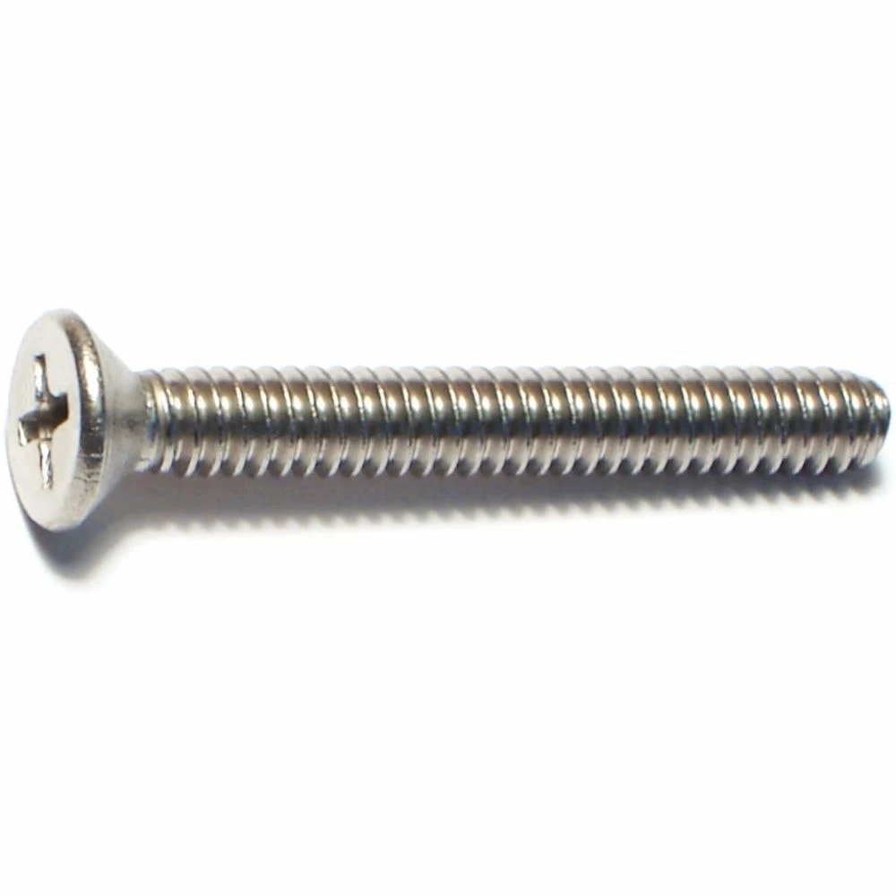 Midwest Fastener #10-24 x 1-1/2" 18-8 Stainless Coarse Thread Phillips Flat Head Machine Screws - 82445 - Bolts 4 Midwest Fastener #10-24 x 1-1/2" 18-8 Stainless Coarse Thread Phillips Flat Head Machine Screws - 82445 - Bolts - Image 2
