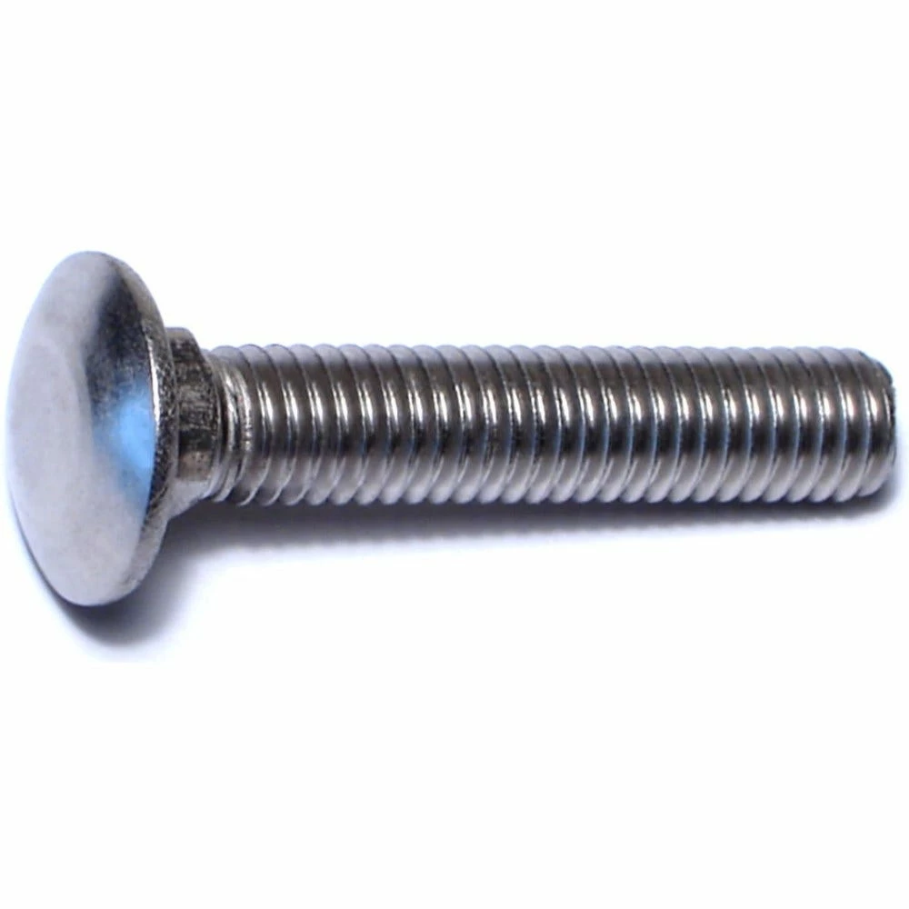 Midwest Fastener 3/8"-16 x 2" 18-8 Stainless Coarse Thread Carriage Bolts - 83465 4 Midwest Fastener 3/8"-16 x 2" 18-8 Stainless Coarse Thread Carriage Bolts - 83465 - Image 2