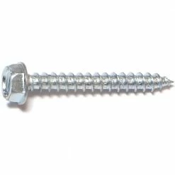 Midwest Fastener #10 x 1-1/2" Zinc Plated Slotted Hex Washer Head Sheet Metal Screws - 10186 - Bolts