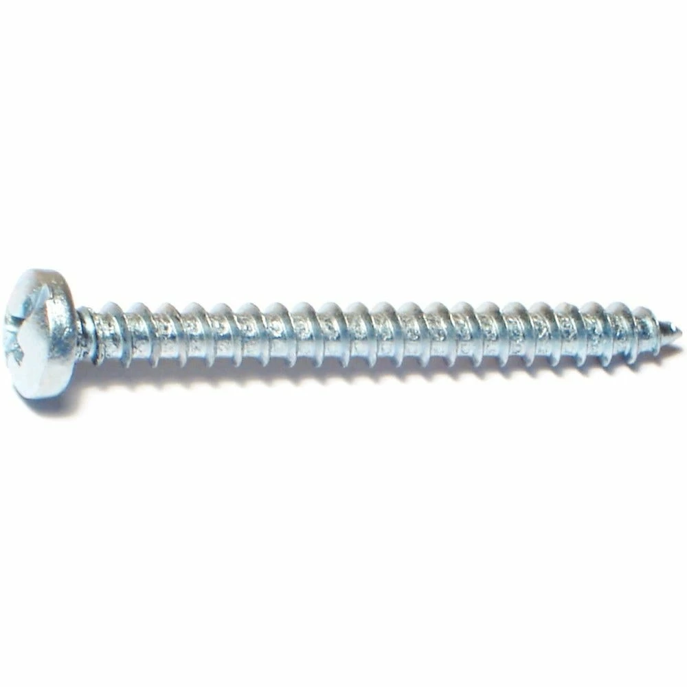 Midwest Fastener #10 x 2" Zinc Plated Combo Pan Head Sheet Metal Screws - 10144 - Bolts 4 Midwest Fastener #10 x 2" Zinc Plated Combo Pan Head Sheet Metal Screws - 10144 - Bolts - Image 2