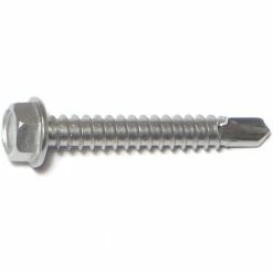 Midwest Fastener #12-14 x 1-1/2" 410 Stainless Hex Washer Head Self-Drilling Screws - 24175 - Bolts