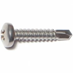 Midwest Fastener #10-16 x 1" 410 Stainless Phillips Pan Head Self-Drilling Screws - 24162 - Bolts