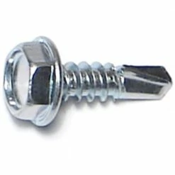 Midwest Fastener #10-16 x 5/8" Zinc Plated Hex Washer Head Self-Drilling Screws - 24131 - Bolts