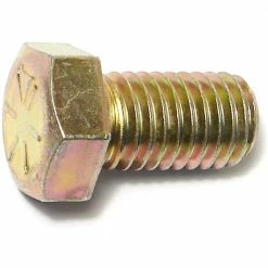 Midwest Fastener 9/16"-12 x 1" Yellow Zinc Plated Grade 8 Coarse Thread Hex Cap Screws - 83701 - Bolts