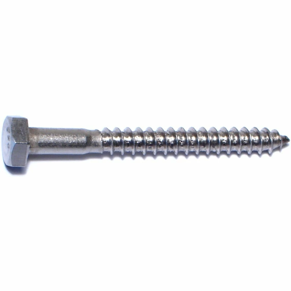 Midwest Fastener 1/4" x 2-1/2" 18-8 Stainless Hex Head Lag Screws - 83475 - Bolts 3 Midwest Fastener 1/4" x 2-1/2" 18-8 Stainless Hex Head Lag Screws - 83475 - Bolts