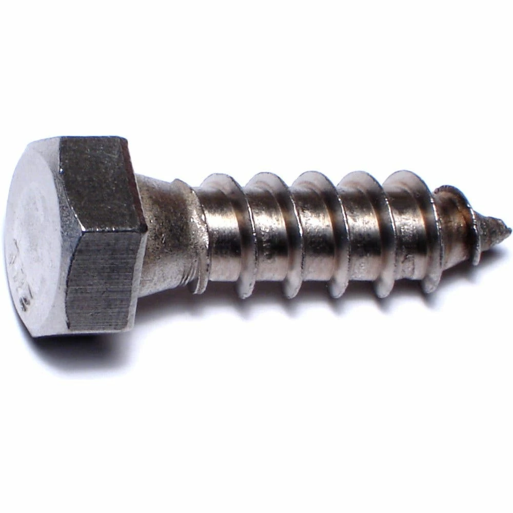 Midwest Fastener 3/8" x 1-1/4" 18-8 Stainless Hex Head Lag Screws - 83492 - Bolts 4 Midwest Fastener 3/8" x 1-1/4" 18-8 Stainless Hex Head Lag Screws - 83492 - Bolts - Image 2