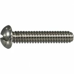 Midwest Fastener #10-24 x 1" 18-8 Stainless Coarse Thread Slotted Round Head Machine Screws - 80712 - Bolts