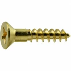 Midwest Fastener #10 x 1" Brass Phillips Flat Head Wood Screws - 21195 - Bolts