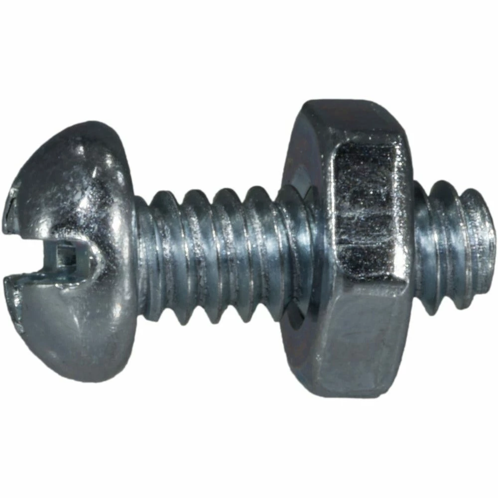 Midwest Fastener #10-24 x 3/4" Combo Round Head Machine Screws w/ Nuts - 23984 - Bolts 4 Midwest Fastener #10-24 x 3/4" Combo Round Head Machine Screws w/ Nuts - 23984 - Bolts - Image 2