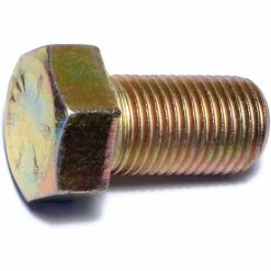 Midwest Fastener 9/16"-18 x 1" Yellow Zinc Plated Grade 8 Fine Thread Hex Cap Screws - 83711 - Bolts