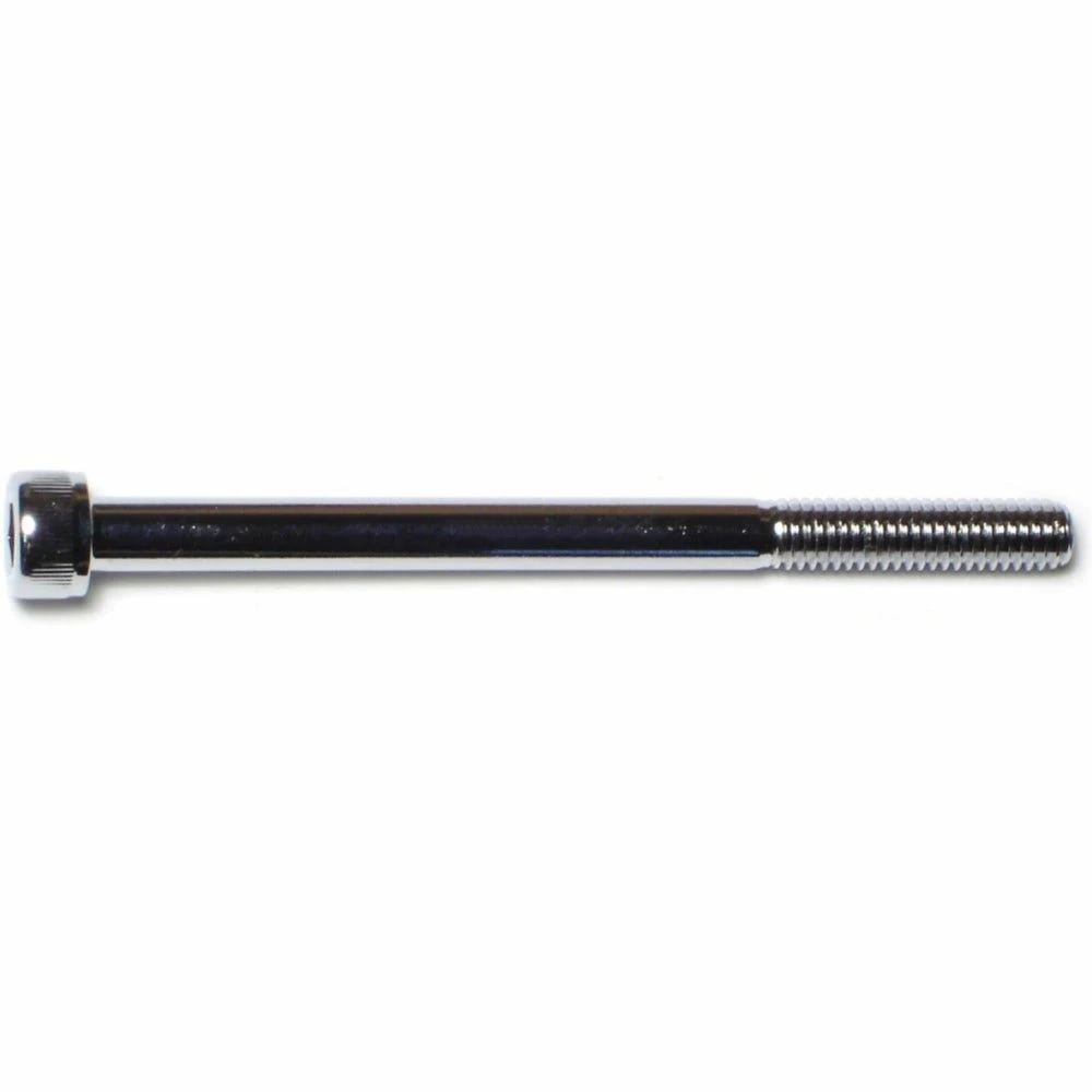 Midwest Fastener 6mm-1.0 x 80mm Chrome Plated Class 12.9 Coarse Thread Knurled Head Hex Socket Cap Screws - 87073 - Bolts 4 Midwest Fastener 6mm-1.0 x 80mm Chrome Plated Class 12.9 Coarse Thread Knurled Head Hex Socket Cap Screws - 87073 - Bolts - Image 2