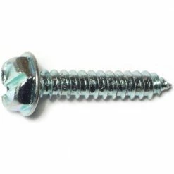 Midwest Fastener #10 x 1" Zinc Plated Slotted Hex Washer Head Sheet Metal Screws - 10184 - Bolts