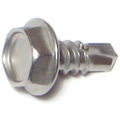 Midwest Fastener #10-16 x 1/2" 410 Stainless Hex Washer Head Self-Drilling Screws - 24168 - Bolts