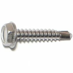 Midwest Fastener #10-16 x 1" 410 Stainless Hex Washer Head Self-Drilling Screws - 24170 - Bolts