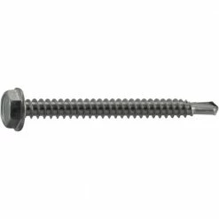 Midwest Fastener #10-14 x 2" 410 Stainless Hex Washer Head Self-Drilling Screws - 12601 - Bolts