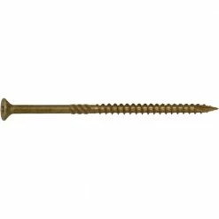 Midwest Fastener #10 x 4" Tan XL1500 Coated Star Drive Bugle Head Saberdrive Deck Screws - 50748