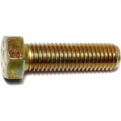 Midwest Fastener 9/16"-12 x 2" Yellow Zinc Plated Grade 8 Coarse Thread Hex Cap Screws - 83704 - Bolts