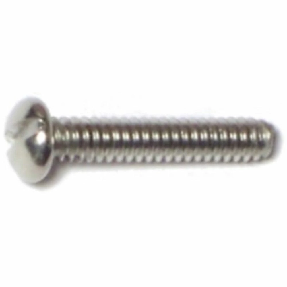 Midwest Fastener #6-32 x 3/4" 18-8 Stainless Coarse Thread Slotted Round Head Machine Screws - 80702 - Bolts 4 Midwest Fastener #6-32 x 3/4" 18-8 Stainless Coarse Thread Slotted Round Head Machine Screws - 80702 - Bolts - Image 2
