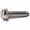 Midwest Fastener #12 x 1" 18-8 Stainless Slotted Hex Washer Head Sheet Metal Screws - 23741 - Bolts