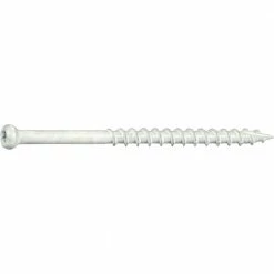 Midwest Fastener 8 x 2-1/2" White XL1500 Coated Star Drive Saberdrive Trim Screws - 51255