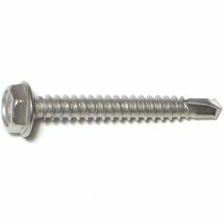 Midwest Fastener #10-16 x 1-1/2" 410 Stainless Hex Washer Head Self-Drilling Screws - 24172 - Bolts