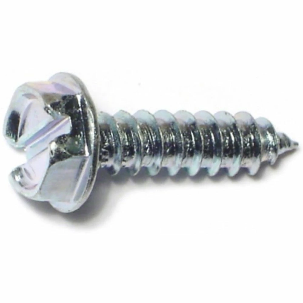 Midwest Fastener #10 x 3/4" Zinc Plated Slotted Hex Washer Head Sheet Metal Screws - 10183 - Bolts 4 Midwest Fastener #10 x 3/4" Zinc Plated Slotted Hex Washer Head Sheet Metal Screws - 10183 - Bolts - Image 2