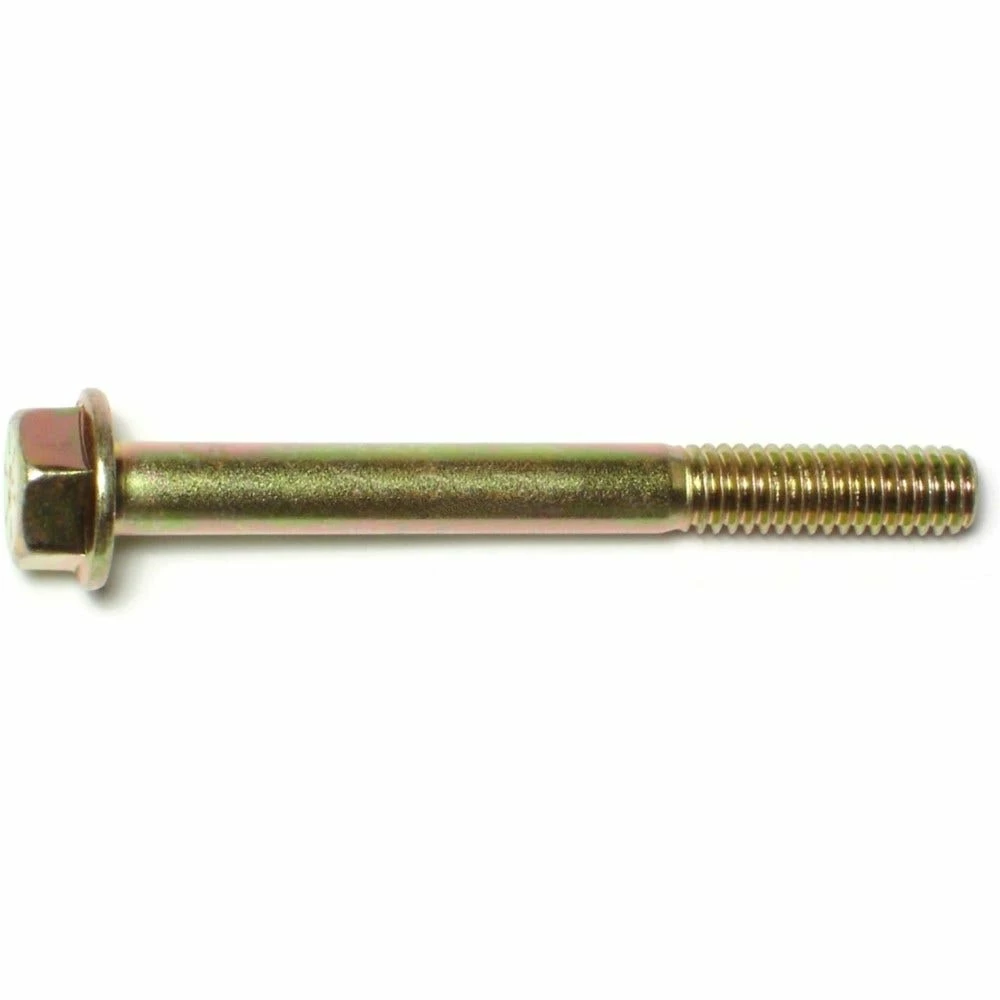Midwest Fastener 5/16"-18 x 3" Yellow Zinc Plated Grade 8 Coarse Thread Hex Washer Head Flange Bolts - 87825 4 Midwest Fastener 5/16"-18 x 3" Yellow Zinc Plated Grade 8 Coarse Thread Hex Washer Head Flange Bolts - 87825 - Image 2