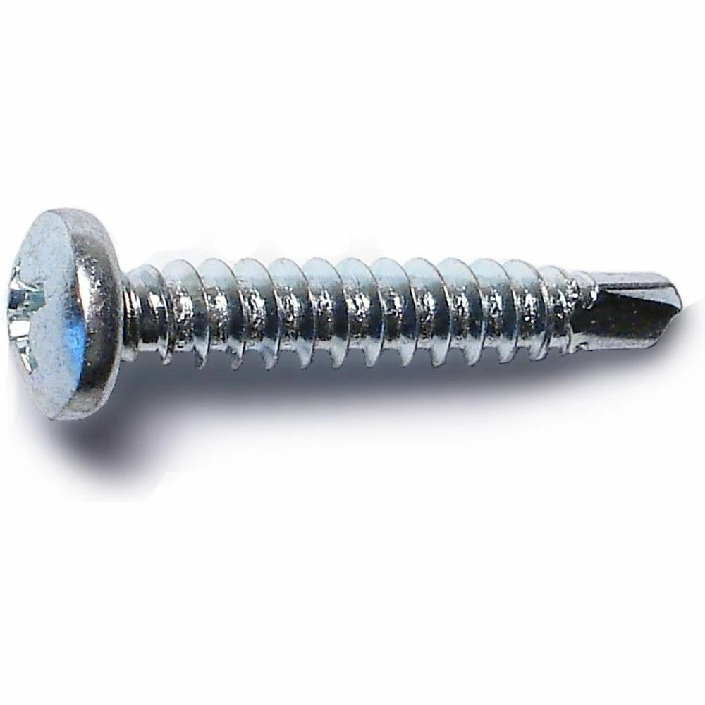 Midwest Fastener #8-18 x 1" Zinc Plated Phillips Pan Head Self-Drilling Screws - 10297 - Bolts 4 Midwest Fastener #8-18 x 1" Zinc Plated Phillips Pan Head Self-Drilling Screws - 10297 - Bolts - Image 2